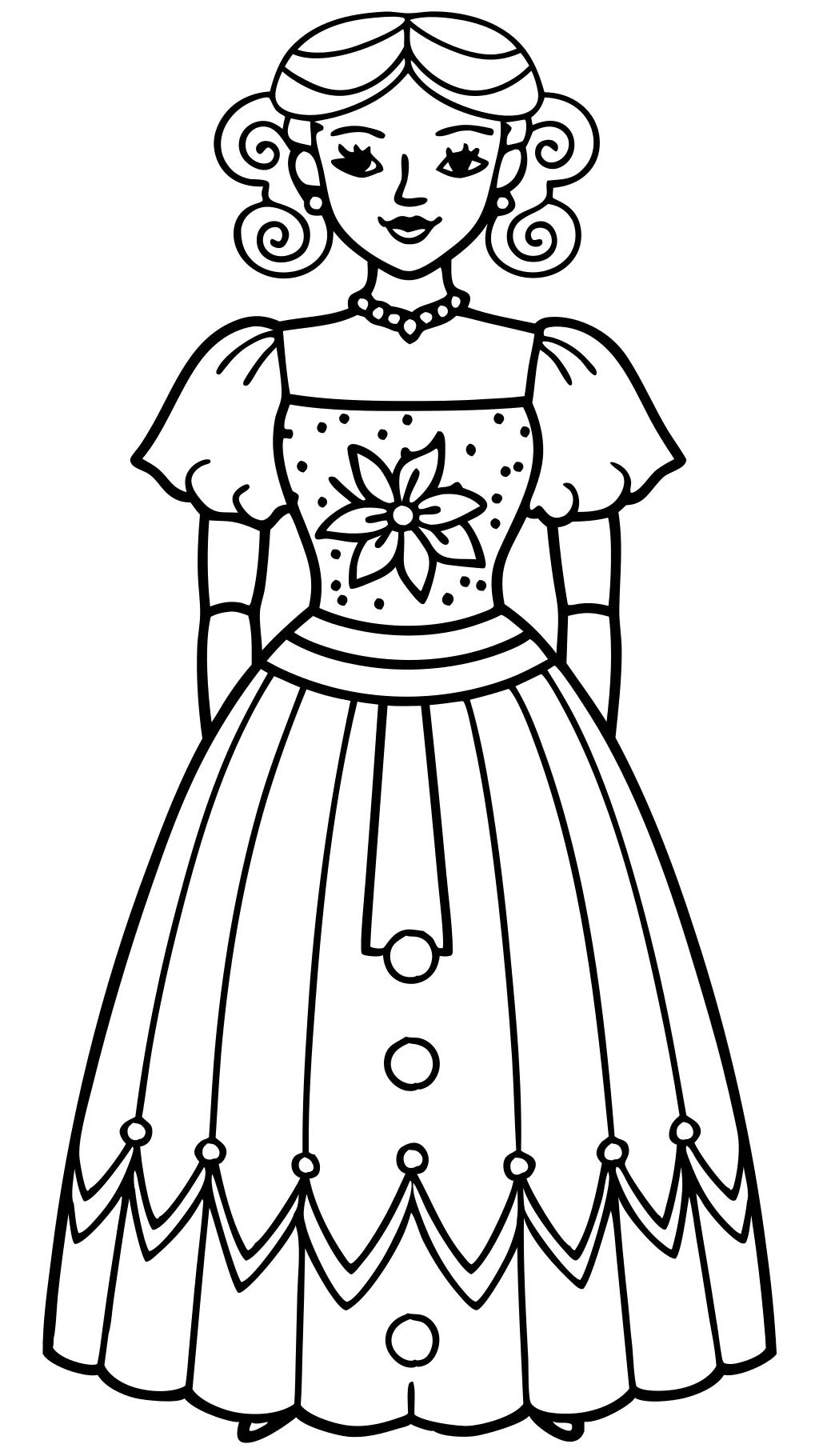 coloring pages dresses printables